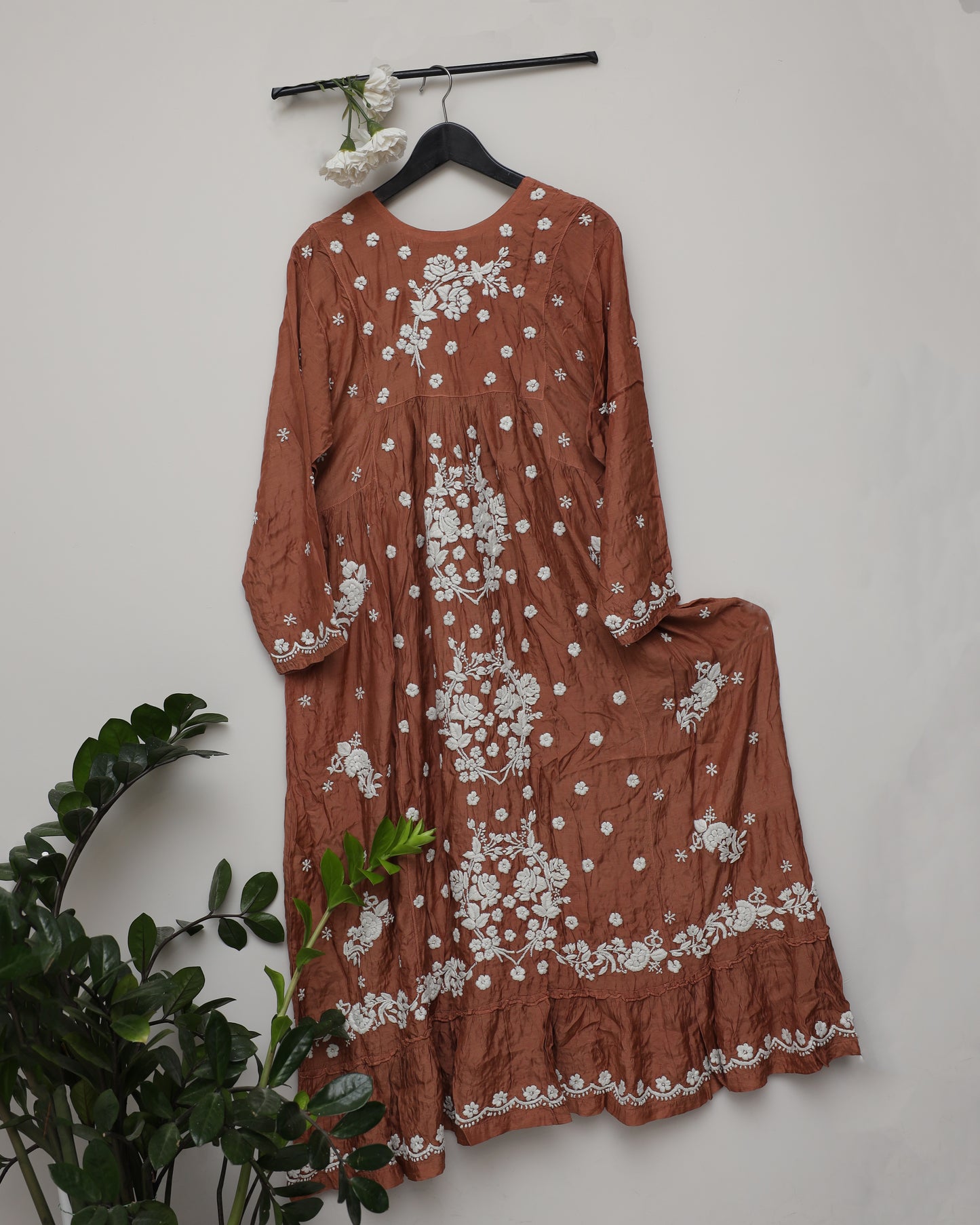 Full Front & Back gown style kurti with frill bottom