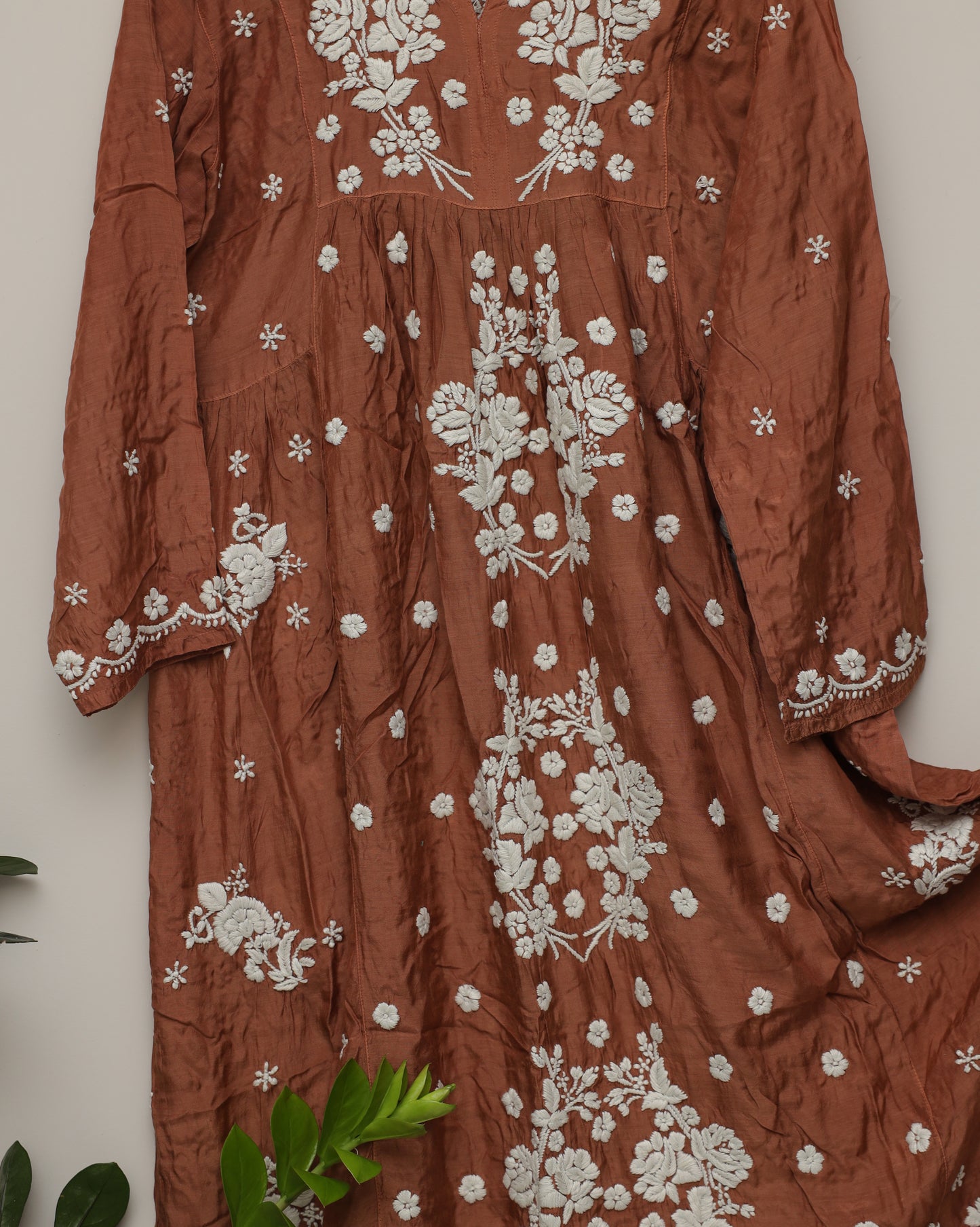 Full Front & Back gown style kurti with frill bottom
