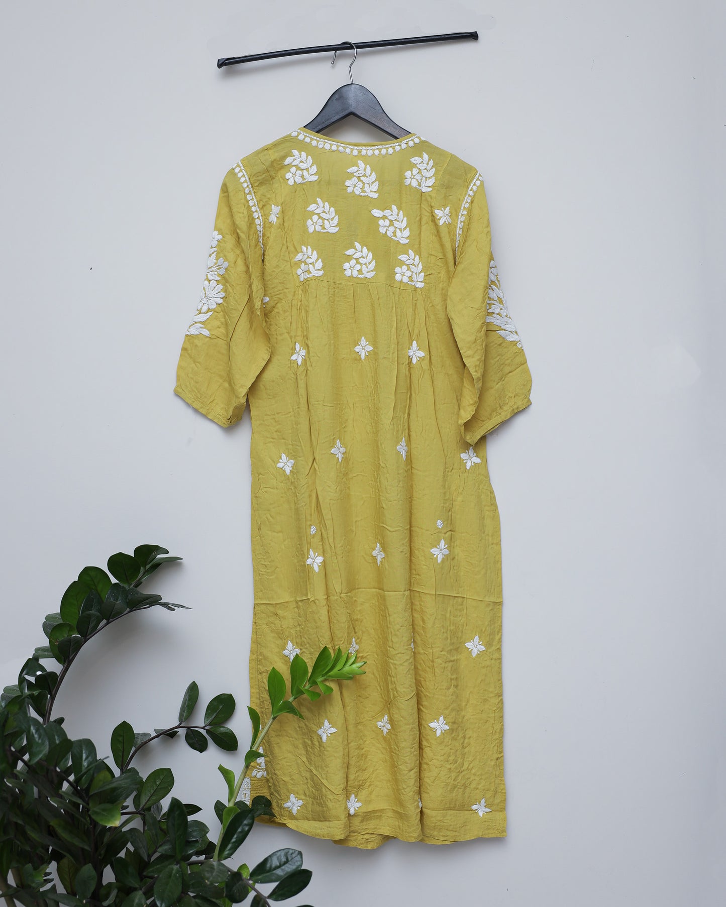 Chikankari with lace work